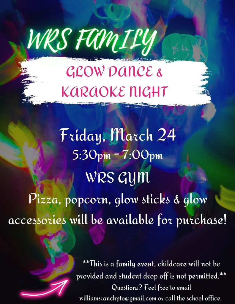 WRS Glow Dance & Karaoke Night 3/24