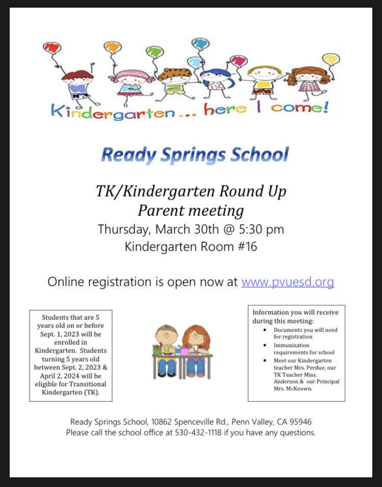 RSS Kindergarten Round-Up
