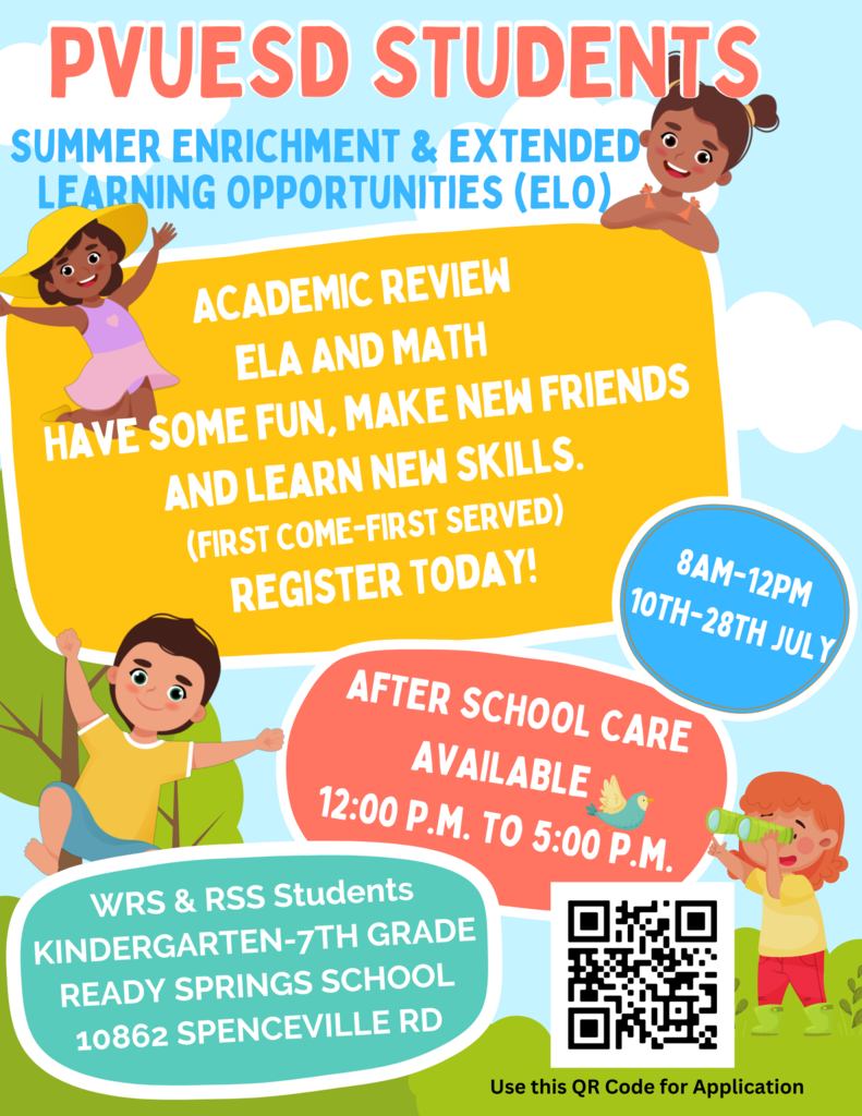 Sign up For Summer Enrichment & Learning  Opportunity